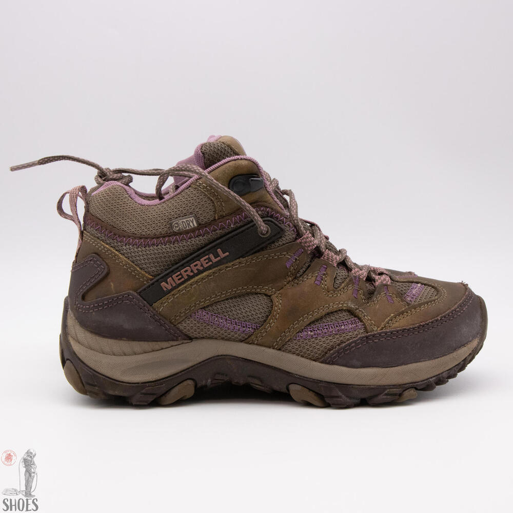 Merrell Brindle Waterproof Hiking Boots Women's -   Brown and Purple - Size 6.5